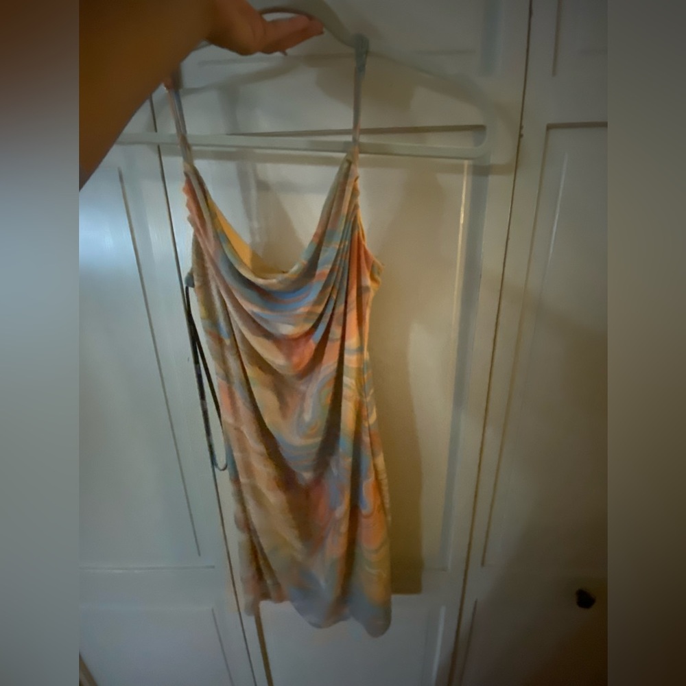 cute muti color mini dress💕 NEVER WORN!